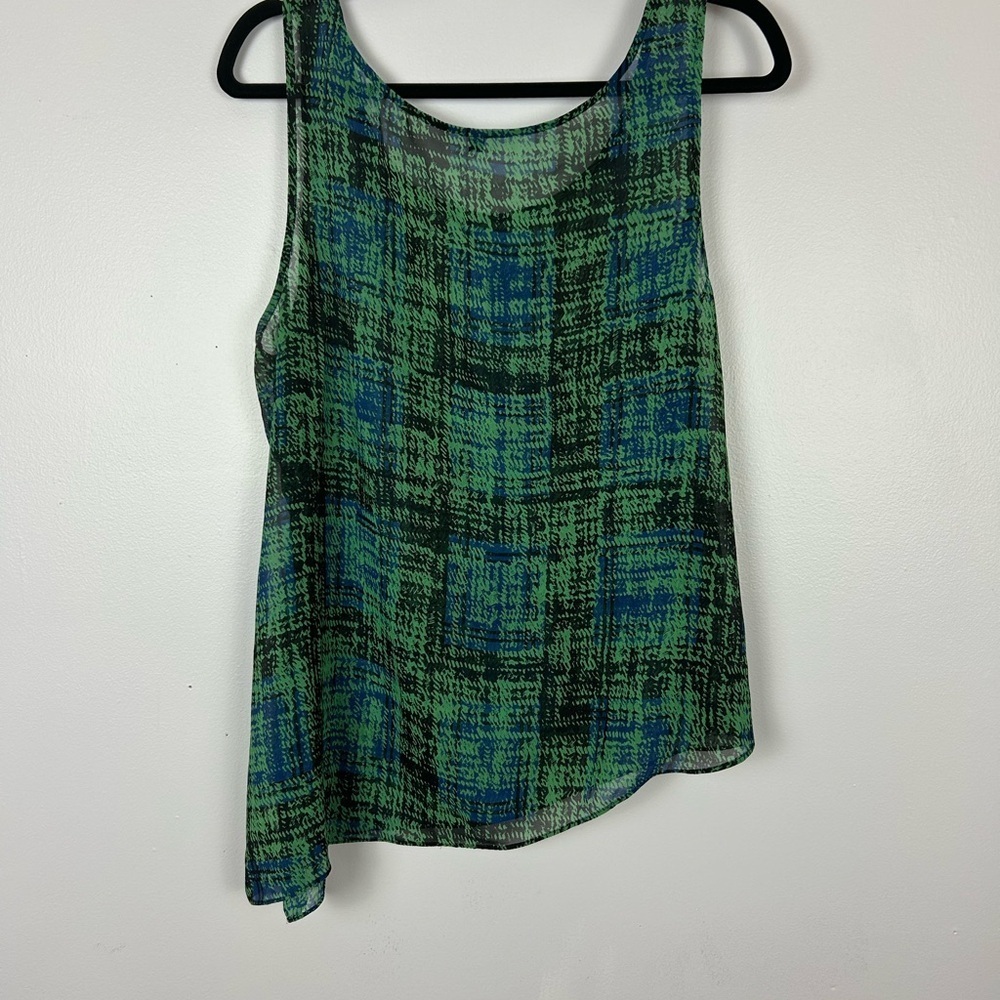 CAbi Green & Blue 2 Piece Short Sleeve Blouse Size Large - Picture 12 of 12